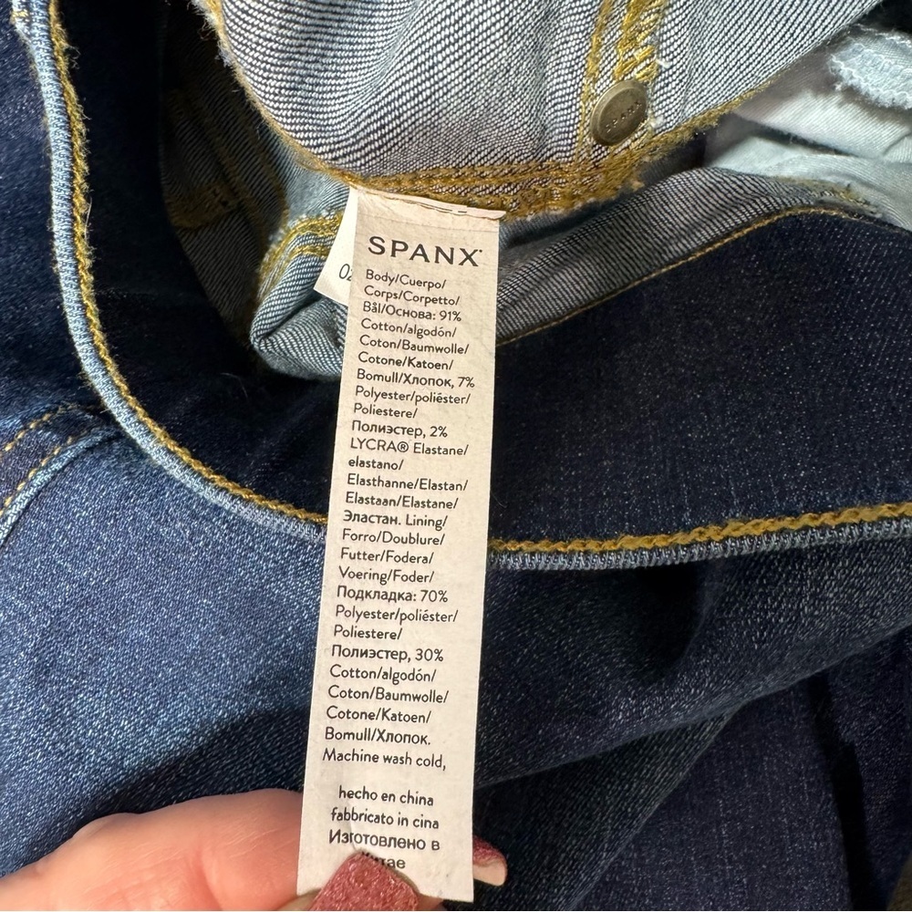 Spanx High Rise Flare Jeans Midnight Shade Shaping Slimming Pull On Size 3X - Picture 9 of 13